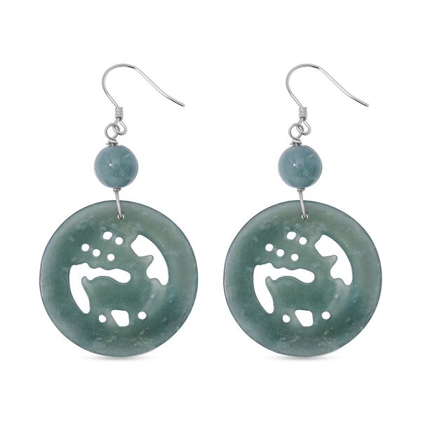 Nat&uuml;rlicher Olmek Jadeit Ohrringe - 40 ct. image number 4