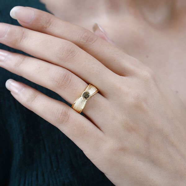 AA natürlicher, goldener Tansanit-Ring - 0,37 ct. image number 3