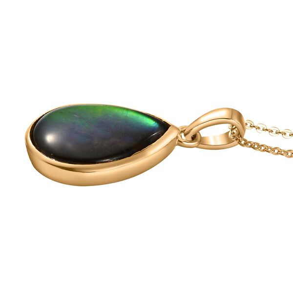 Kanadischer Ammolit-Solit&auml;r-Anh&auml;nger mit Kette image number 4