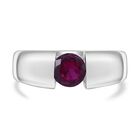 LUSTRO STELLA - Roter Zirkonia Ring, 925 Silber rhodiniert (Größe 19.00) 1.53 ct