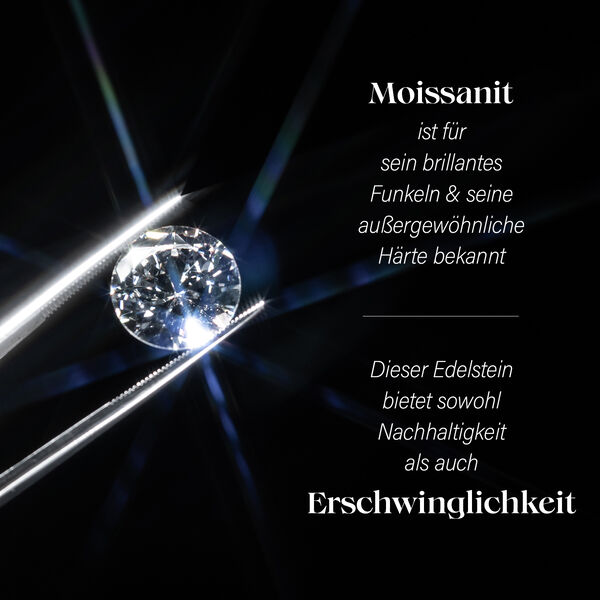 Moissanit Ballerina Creolen, 925 Silber rhodiniert - 1,93 ct. image number 4