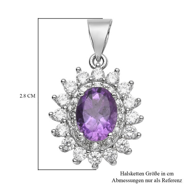 Afrikanischer Amethyst und Zirkonia-Anh&auml;nger - 5,50 ct. image number 5