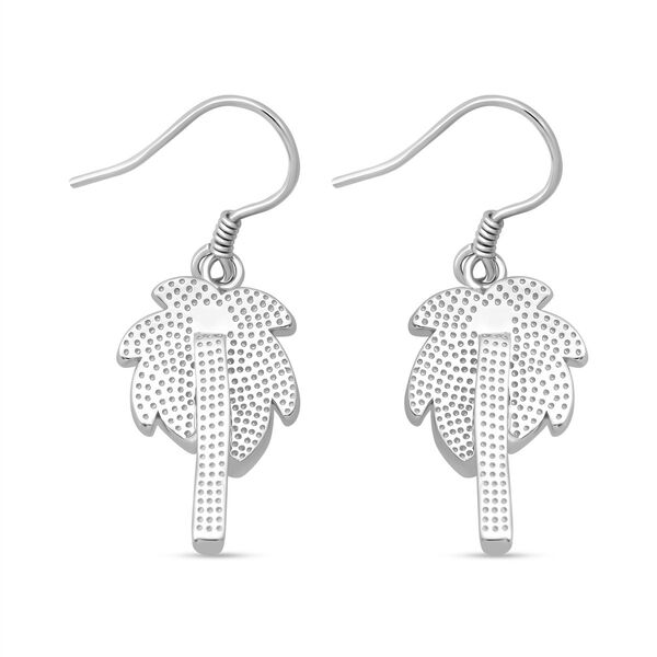 Simulierte blaue Opal-Palmbaum-Ohrringe image number 4