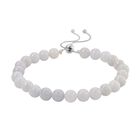 D'Joy Weiße Jade Armband ca. Flexibles cm 925 Silber rhodiniert ca. 90,00 ct.