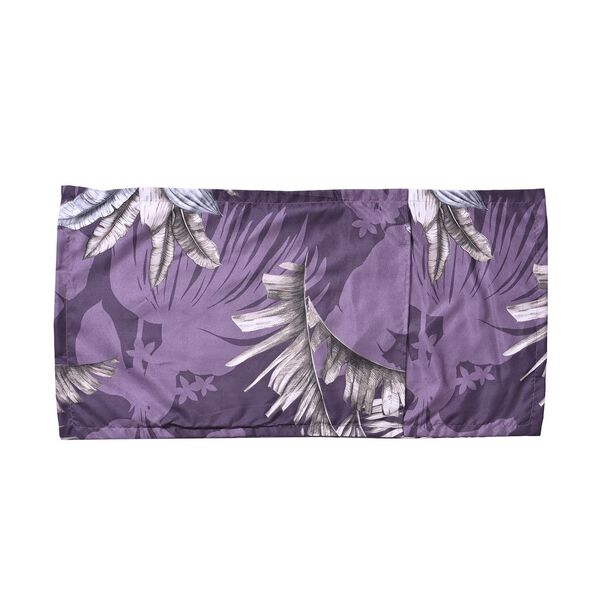 6-tlg. Bettwäsche-Garnitur mit doppelseitigem Druck, Exotische Pflanzen, dunkellila image number 8