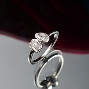 LUXURIANT DIAMOND - Lab Grown Diamant VS-EF SGL zertifiziert Ring 375 Gold (Gr&ouml;&szlig;e 18.00) ca. 1.00 ct