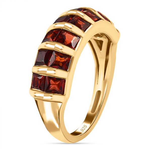 Natürliche Mosambik Granat Ring 925 Silber vergoldet (Größe 17.00) ca. 2.77 ct image number 5