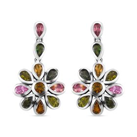 Floral Bouquet mehrfarbige Turmalin-Ohrringe - 6,15 ct.
