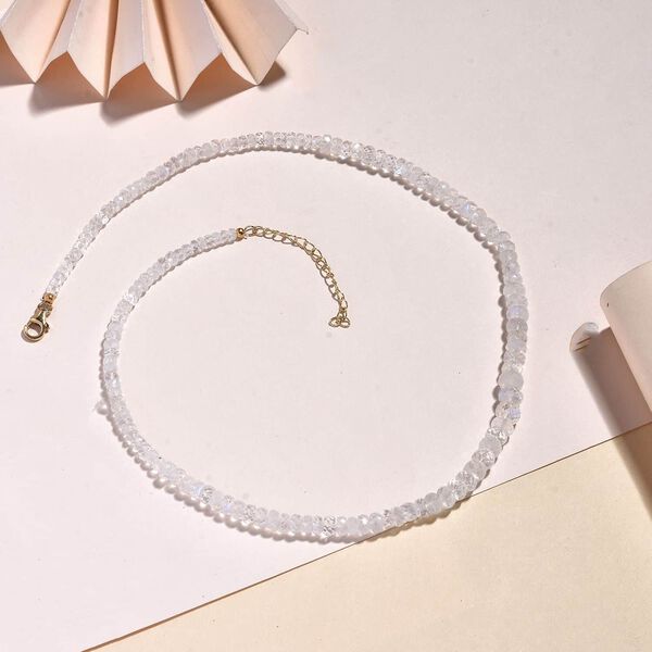 AA Regenbogen Mondstein Halskette, 45 cm - 85 ct. image number 1