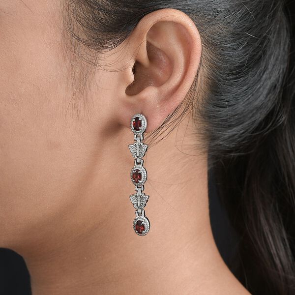 Rote Granat Ohrringe - 3,34 ct. image number 3