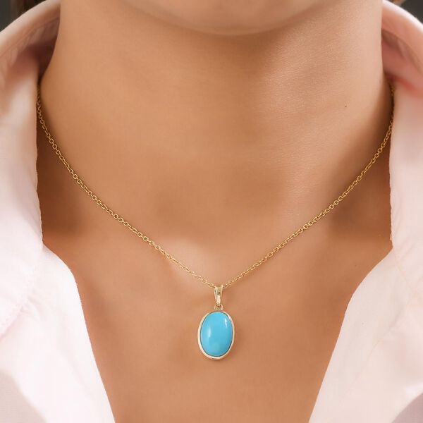 Amerikanischer, nat&uuml;rlicher AAA Sleeping Beauty T&uuml;rkis Anh&auml;nger - 5,36 ct. image number 2