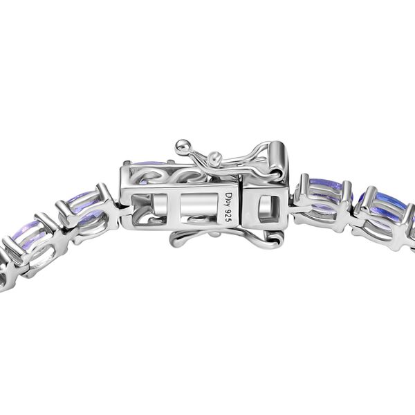 D joy Tansanit, Wei&szlig;er Diamant Armband ca. 19 cm 925 Silber rhodiniert ca. 8,00 ct. image number 3