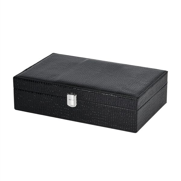 Premium Schmuckbox mit Silberpoliertuch, 32x20x8,7 cm, Schwarz image number 8