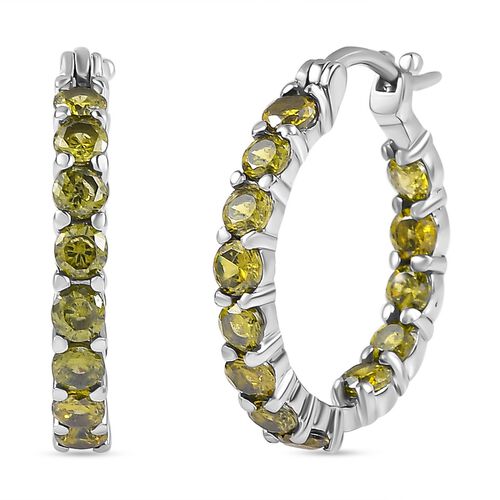 Peridot Zirkonia Ohrringe  Edelstahl ca. 5.33 ct image number 0