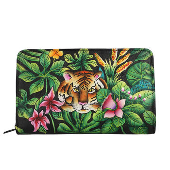 Sukriti handbemalter Schmuck Organizer, Tiger-Muster, Gr&ouml;&szlig;e 21,5x12,5x3 cm