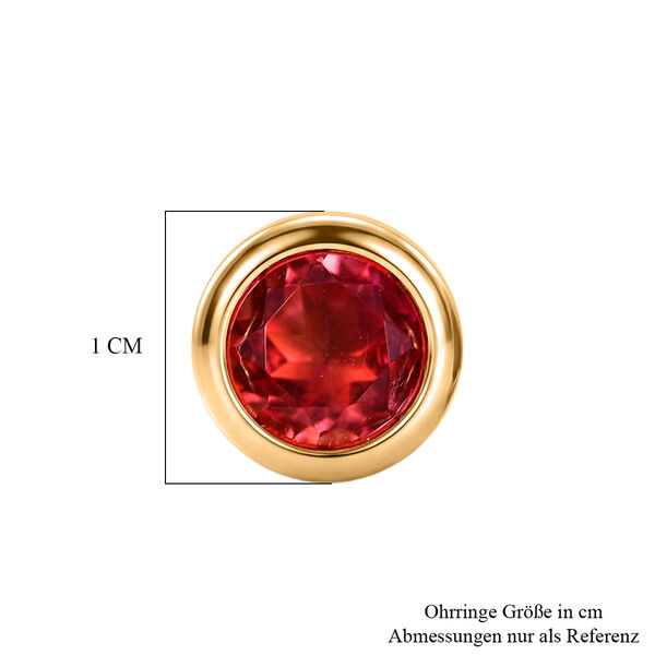 D'Joy Sunset Quarz Triplette Ohrringe 925 Silber 750 Gelb Vergoldet ca. 3.14 ct image number 4
