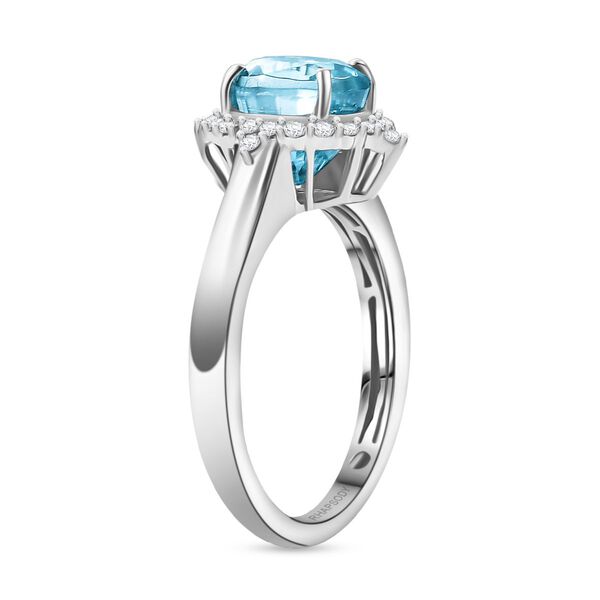RHAPSODY AAAA blauer Zirkon und VS Diamant Ring in 950 Platin - 3,94 ct. image number 4