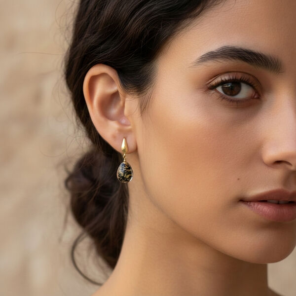 IL MURANO DI FRANCESCA - Jungle Mood Ohrringe 925 Silber 750 Gelb Vergoldet image number 1