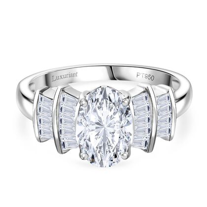 LUXURIANT DIAMOND - Lab Grown Diamant VS1-F IGI zertifiziert Ring 950 Platin (Gr&ouml;&szlig;e 18.00) ca. 1.85 ct
