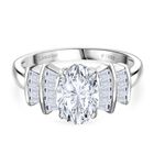 LUXURIANT DIAMOND - Lab Grown Diamant VS1-F IGI zertifiziert Ring 950 Platin (Größe 18.00) ca. 1.85 ct