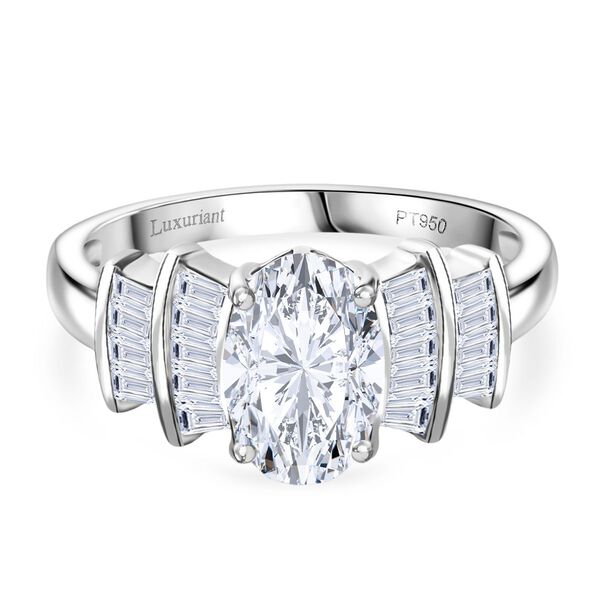 LUXURIANT DIAMOND - Lab Grown Diamant VS1-F IGI zertifiziert Ring 950 Platin (Größe 18.00) ca. 1.85 ct image number 0