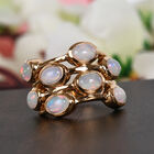 Natürlicher Äthiopischer Opal Ring 925 Silber vergoldet  ca. 2,54 ct image number 1