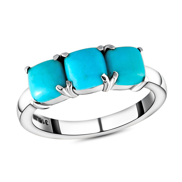 Amerikanischer, nat&uuml;rlicher Sleeping Beauty T&uuml;rkis-Ring,  Edelstahl ca. 1,79 ct image number 4