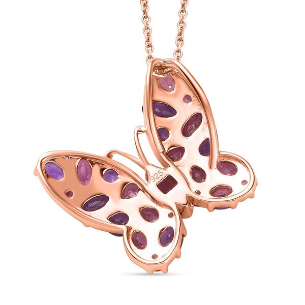 Rhodolith Granat Anh&auml;nger mit 45cm Kette - 4,28 ct. image number 5