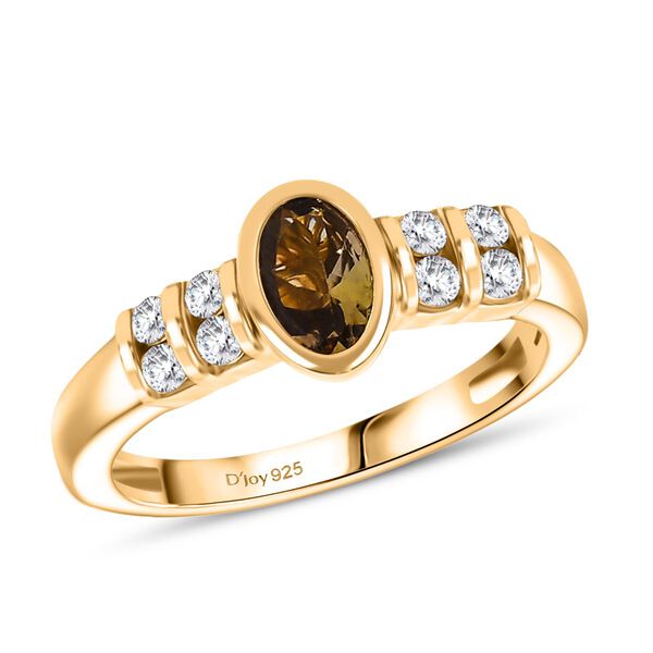 D'Joy AA nat&uuml;rlicher, goldener Tansanit und Zirkon Ring - 0,79 ct. image number 4