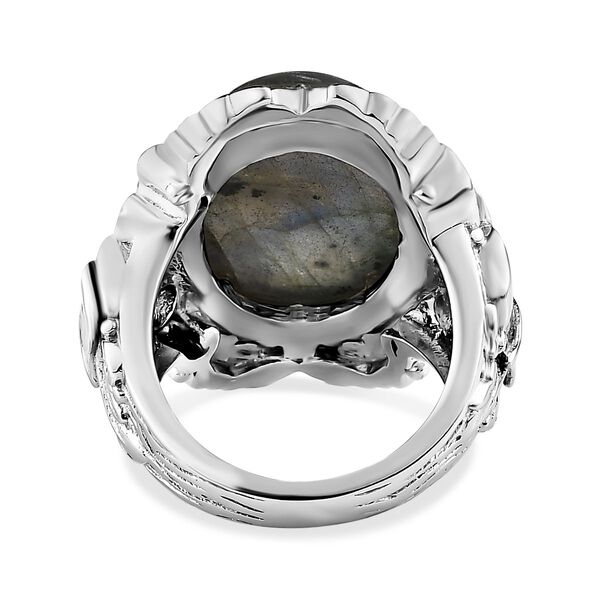 AAA Labradorit und blauer Topas-Cocktail-Ring im Handwerker-Stil - 13,11 ct. image number 6