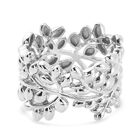 ALLORO platinierter Silber-Ring mit Blattmotiven image number 5