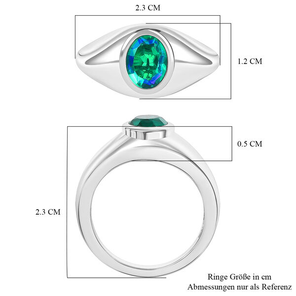 D'Joy Pfau Triplett Quarz Ring, 925 Silber platiniert - 1,40 ct. image number 6
