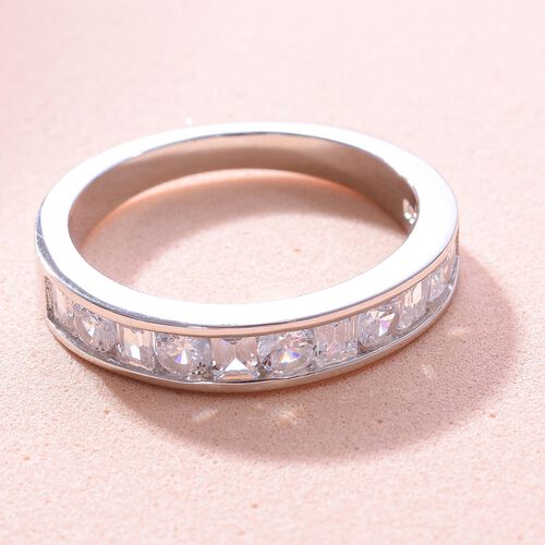 Lustro Stella - Weißer Zirkonia Ring, 925 Silber platiniert, ca. 1,36 ct image number 1