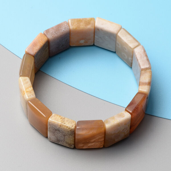 Fossil Korallen-Armband, 16,5 cm image number 1