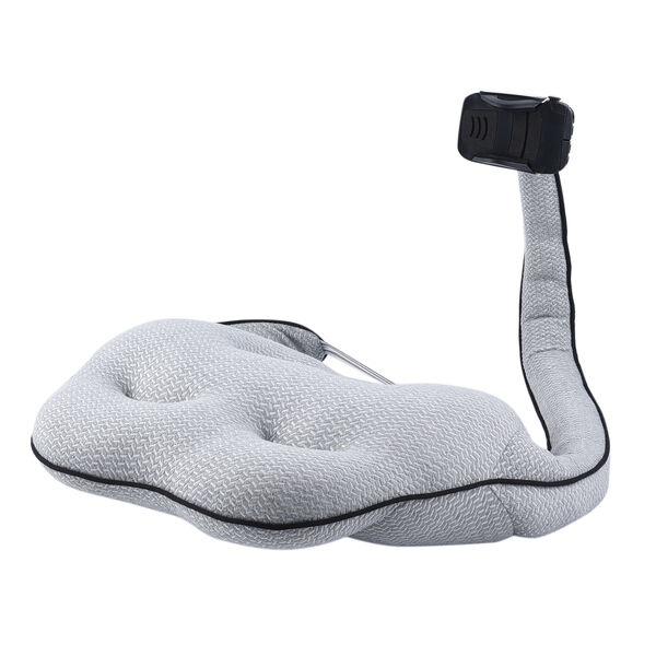 Multifunktionales Rückenkissen mit Handyhalterung, Hellgrau image number 4