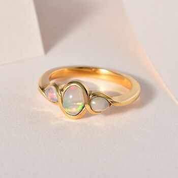 Nat&uuml;rlicher, &auml;thiopischer Welo Opal-Ring - 0,51 ct.