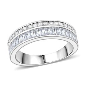 LUSTRO STELLA weißer Zirkonia Ring im Eternity-Design