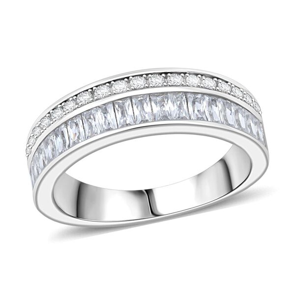 LUSTRO STELLA weißer Zirkonia Ring im Eternity-Design image number 3