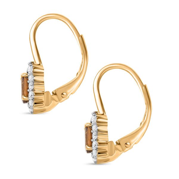 AA natürliche, goldene Tansanit und Zirkon Ohrringe - 1,21 ct. image number 4