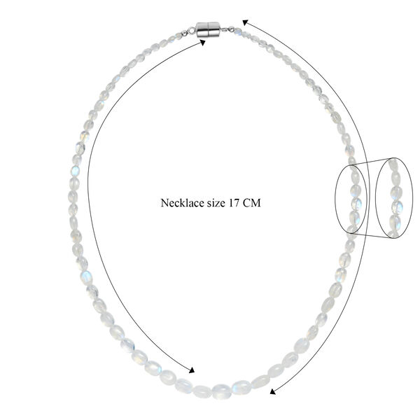 D'Joy AAA Meetiyagoda Regenbogen Mondstein 45cm Halskette - 70 ct. image number 6