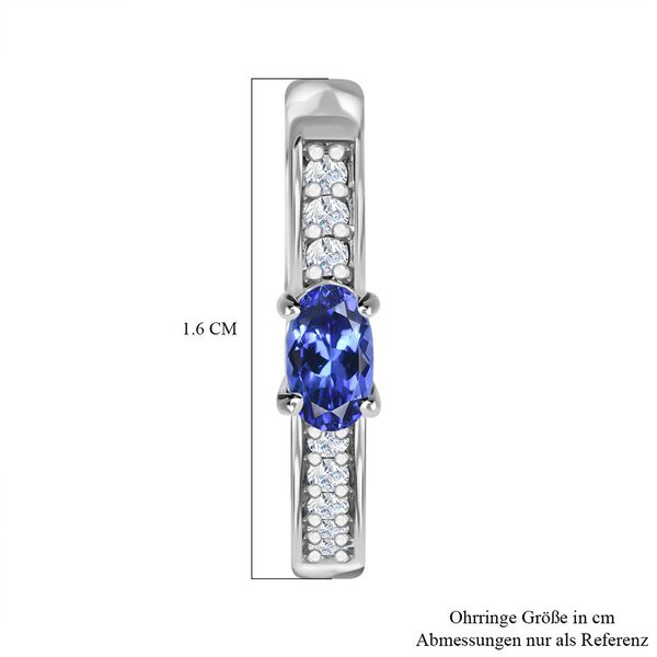 AAA Tansanit und Zirkon Ohrringe - 0,83 ct. image number 5