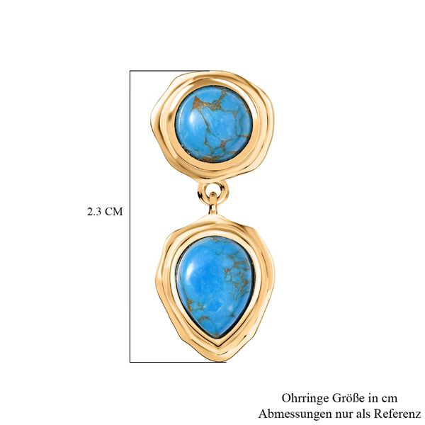 EverTrue blaue Türkis Ohrringe - 3,59 ct. image number 6