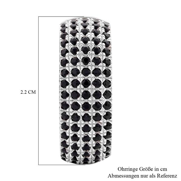 Schwarze Spinell Ohrringe, 925 Silber rhodiniert ca. 0,84 ct image number 6