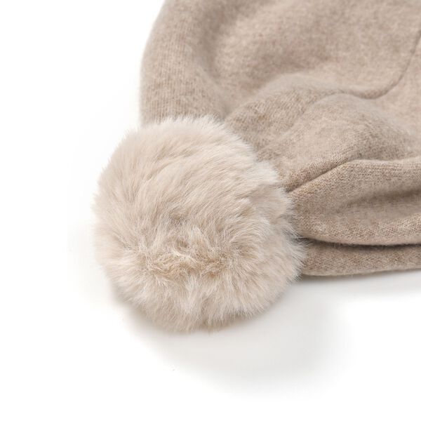 LA MAREY 2er-Set Kaschmir M&uuml;tzen und Handschuhen mit Mikropl&uuml;sch-Futter, Beige image number 2