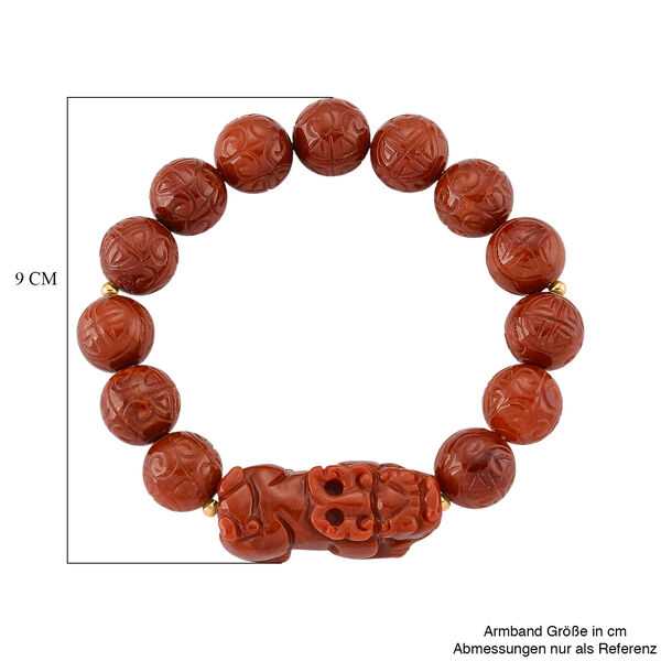 D'Joy flexibles rotes Jade Armband - 318 ct. image number 4