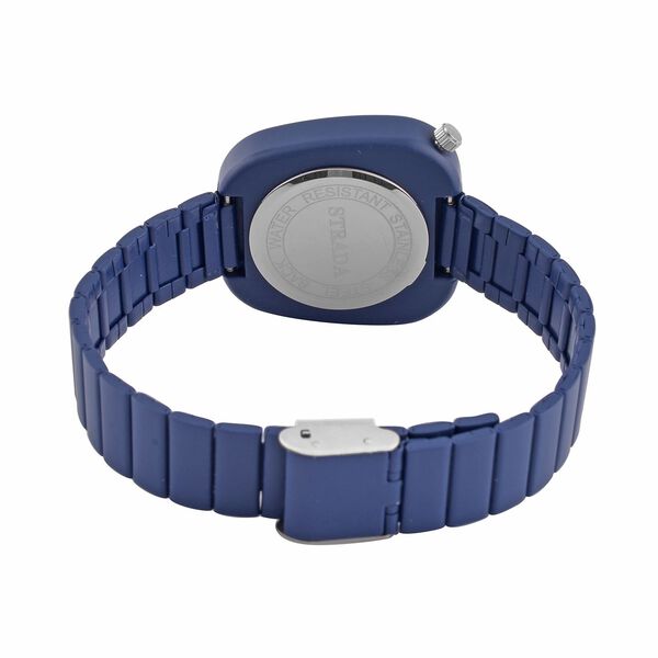 Strada - Japanisches Uhrwerk, Edelstahl-Zifferblatt & Metall-Armband, 23 cm, blau image number 6