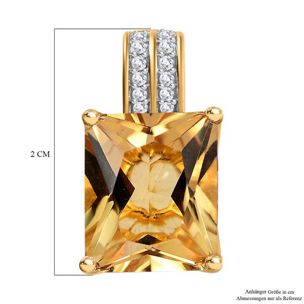 Citrin und Zirkon Anh&auml;nger - 5,86 ct. image number 6