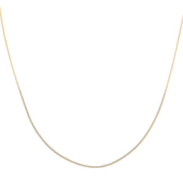 Italienische Figaro-Halskette, ca. 50 cm, 375 Gelbgold