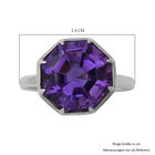 Lusaka Amethyst Solitär Ring 925 Silber Platin-Überzug image number 4