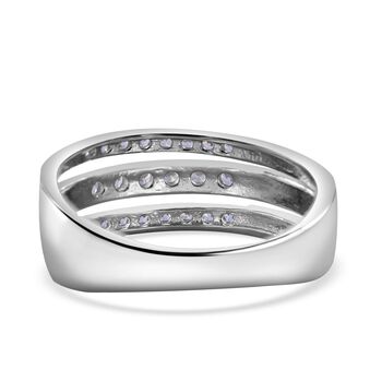 Lustro Stella - Wei&szlig;er Zirkonia Ring, 925 Silber rhodiniert (Gr&ouml;&szlig;e 20.00)